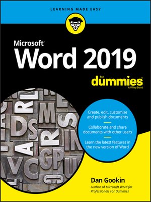 cover image of Word 2019 For Dummies
